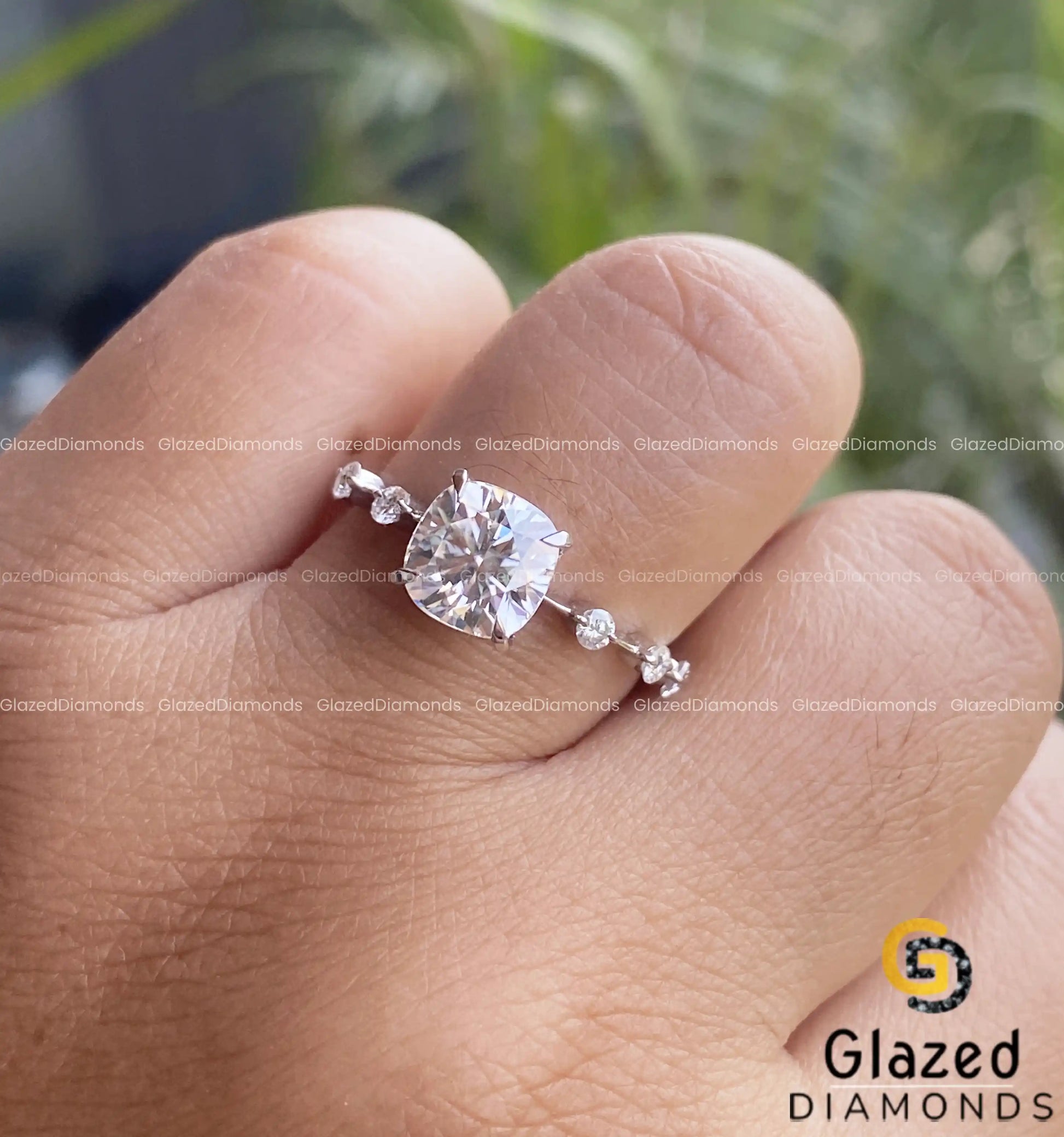 1.5 CT Cushion Engagement Ring