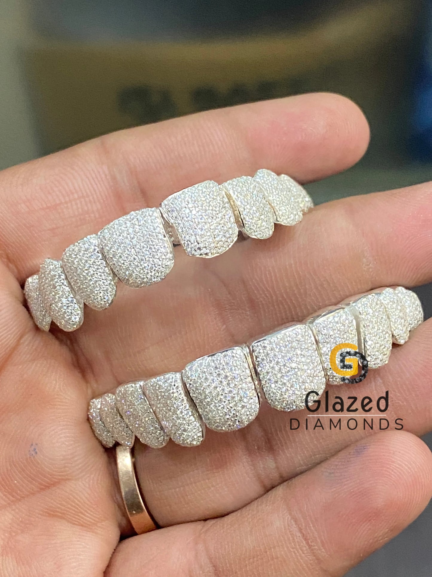 Full Iced Out Custom Perm Cut Moissanite Grillz
