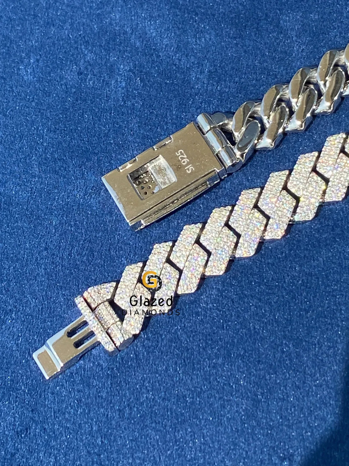 12MM Round Moissanite Cuban Link Hip Hop Bracelet