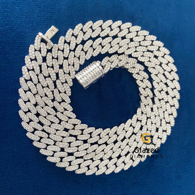 12MM Round Moissanite Hip Hop Cuban Link Chain