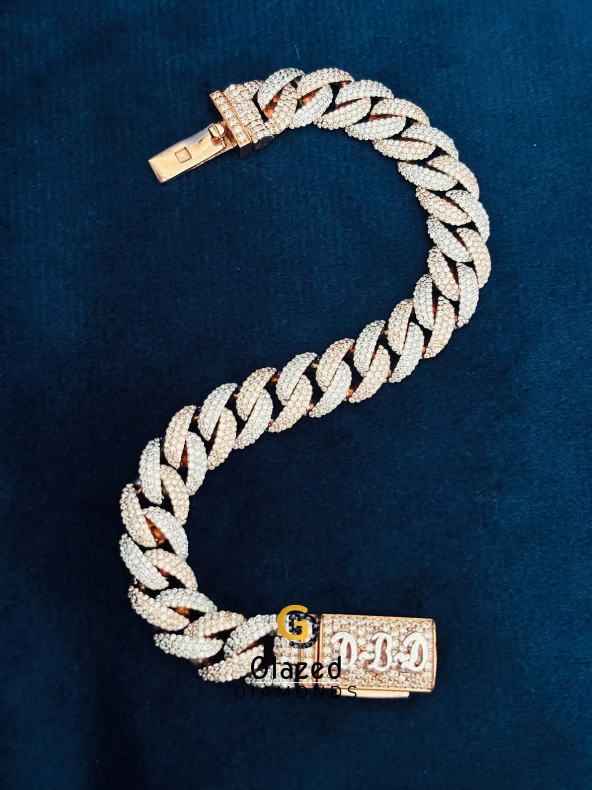 12MM Round VVs Moissanite Cuban Link Hip Hop Bracelet