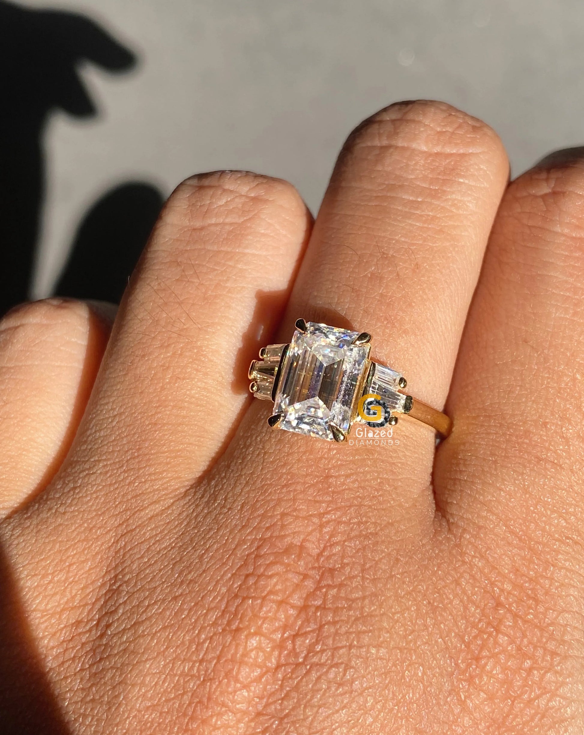 12x8 mm Emerald Cut Ring