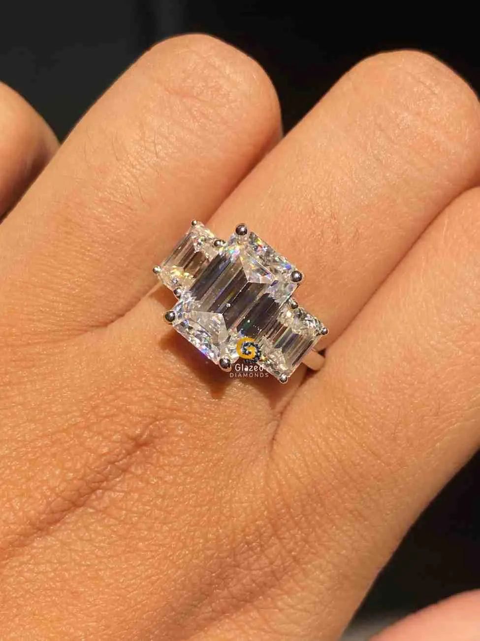 12x8 mm Emerald Cut Ring 5