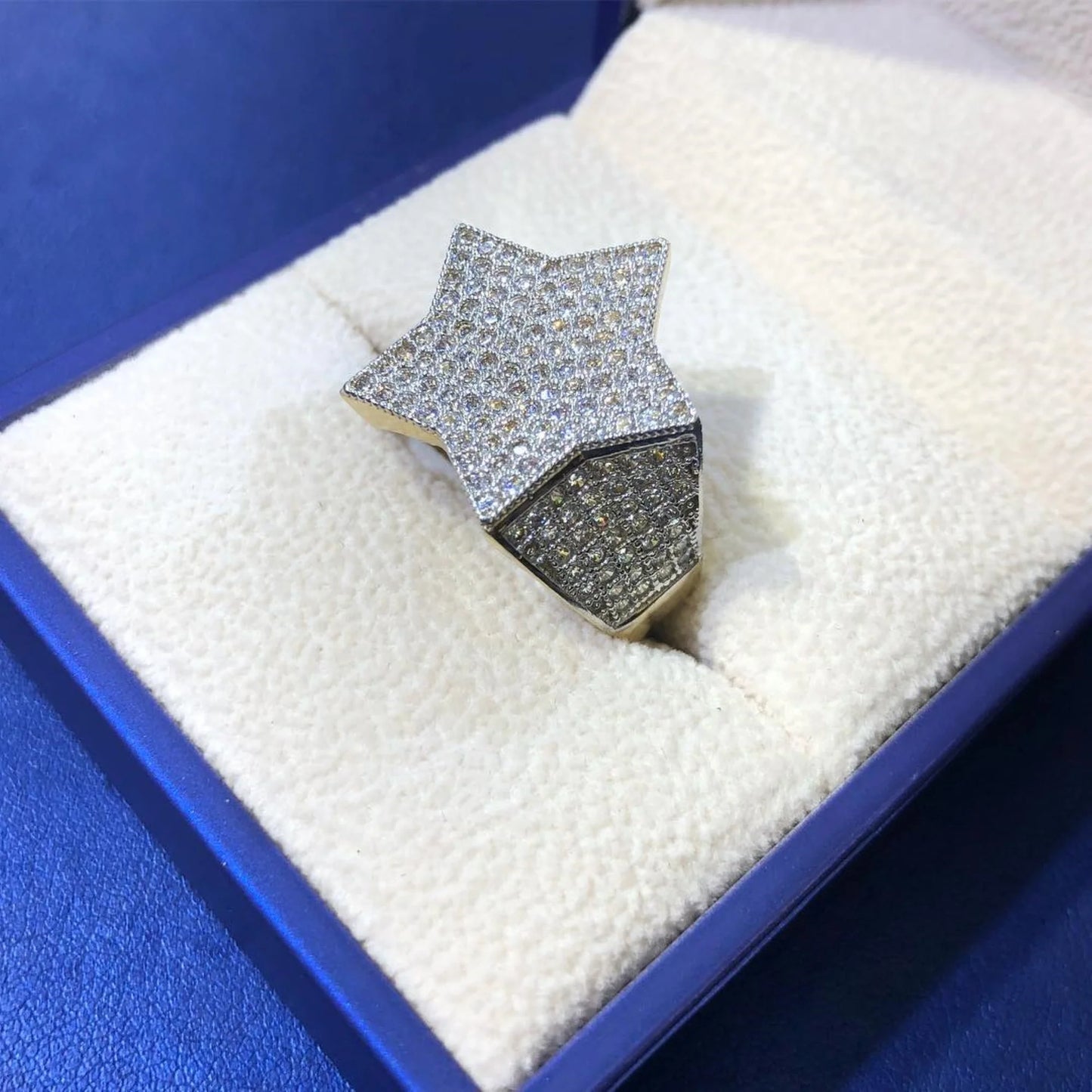 14K Gold Bust Down Ring for Unisex