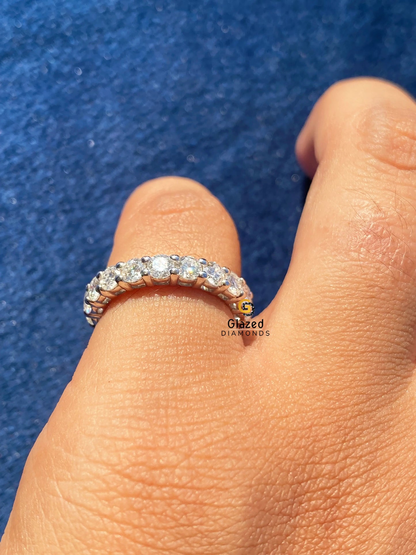 14K Solid Gold Round Diamond Matching Band