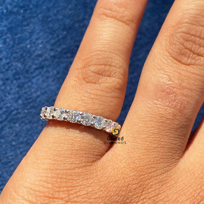 14K Solid Gold Round Diamond Matching Band For Women
