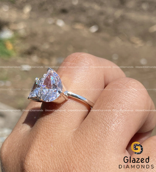 14K White Gold Moissanite Ring