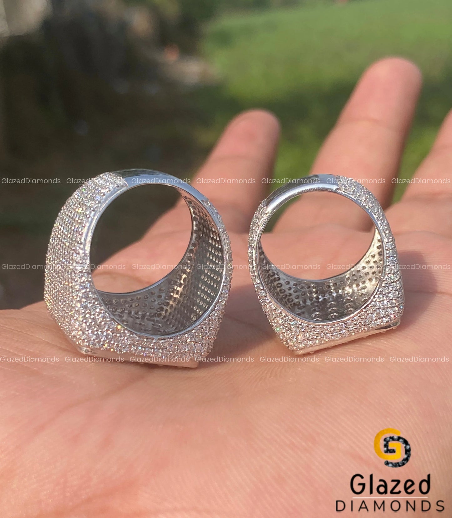 14K White Gold Rappers Ring