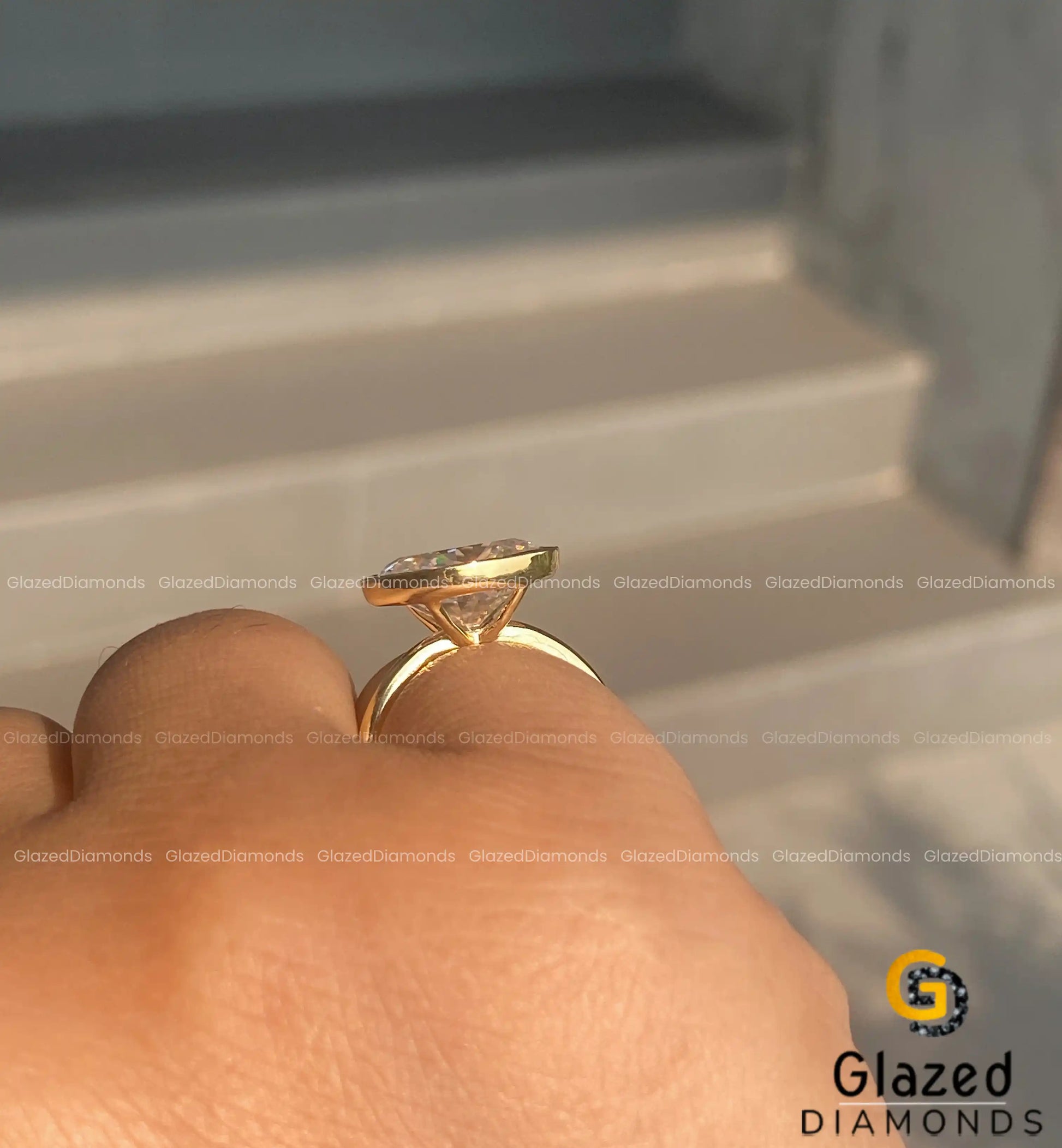 14K yellow Gold East west Ring