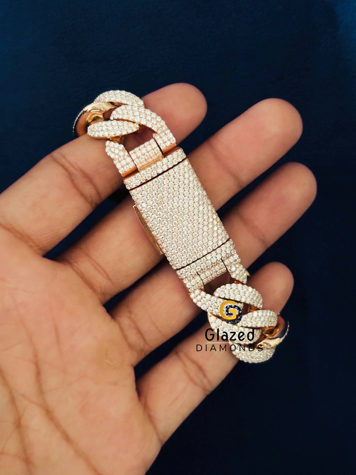 20MM Moissanite Bust down Hip Hop Bracelet