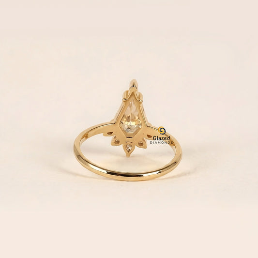 2CT Kite Cut Lab Diamond Wedding Ring For Women