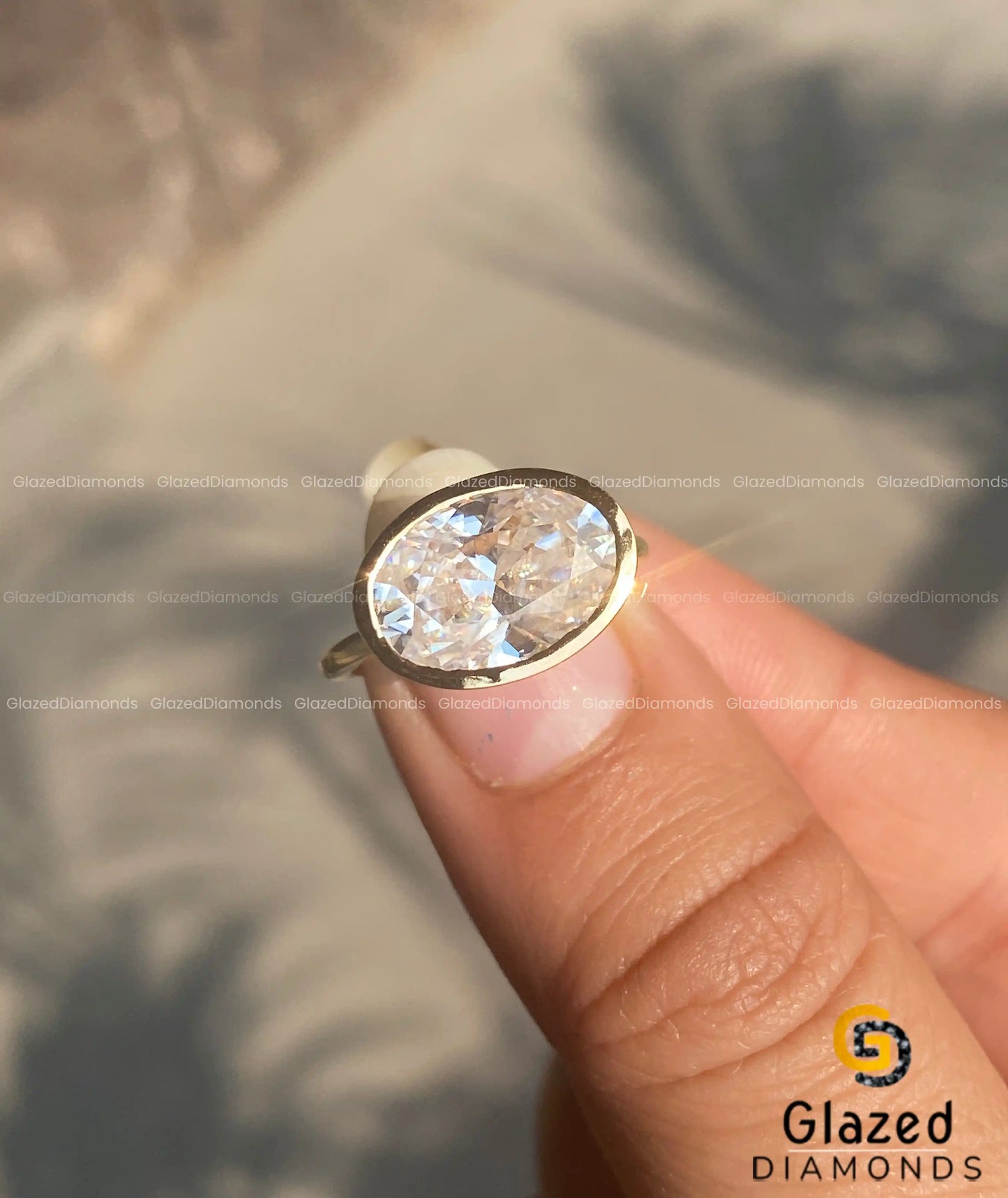 3 CT Oval Cut Diamond Engagement Ring for Women