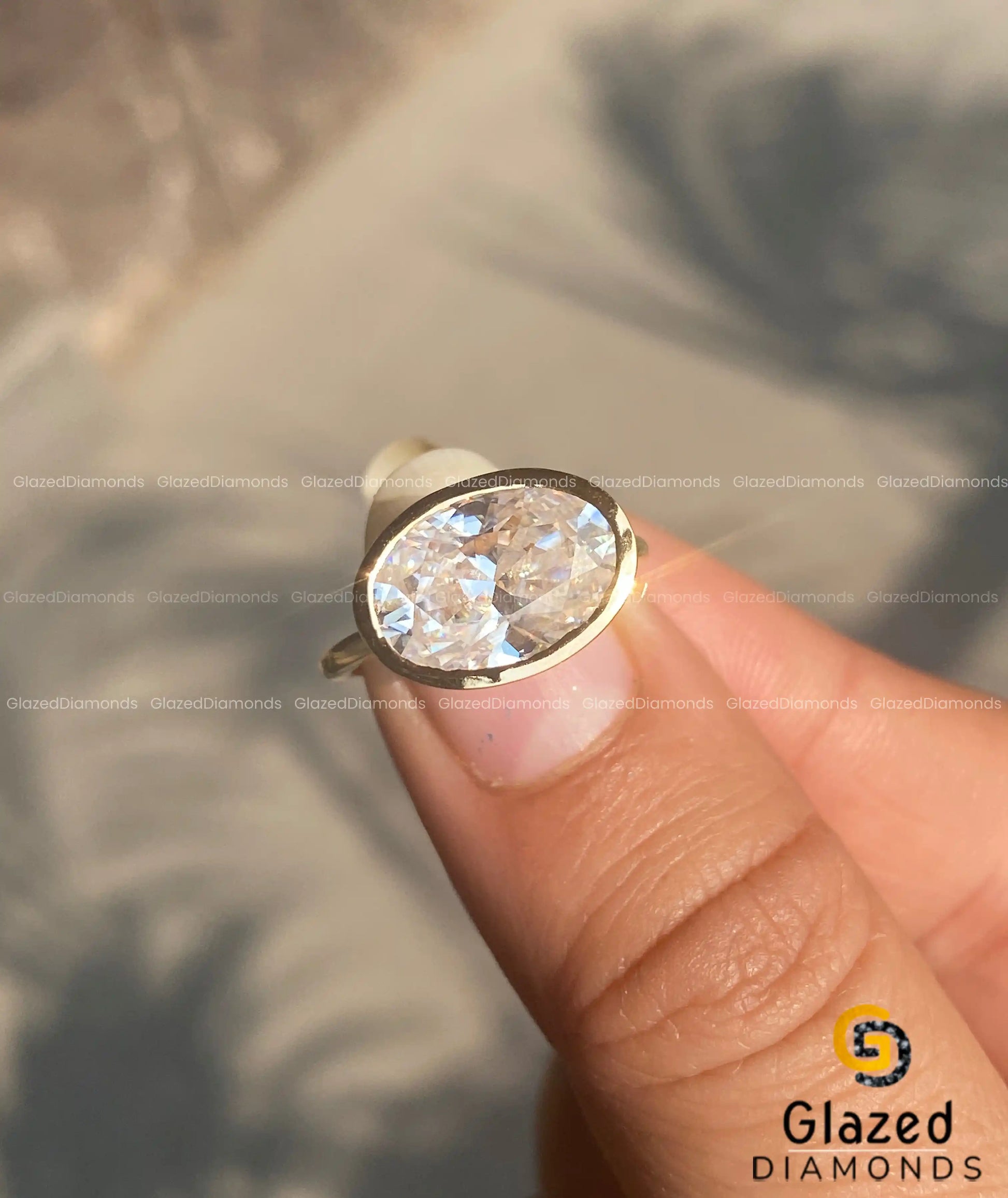 3 CT Oval Cut Diamond Engagement Ring for Women