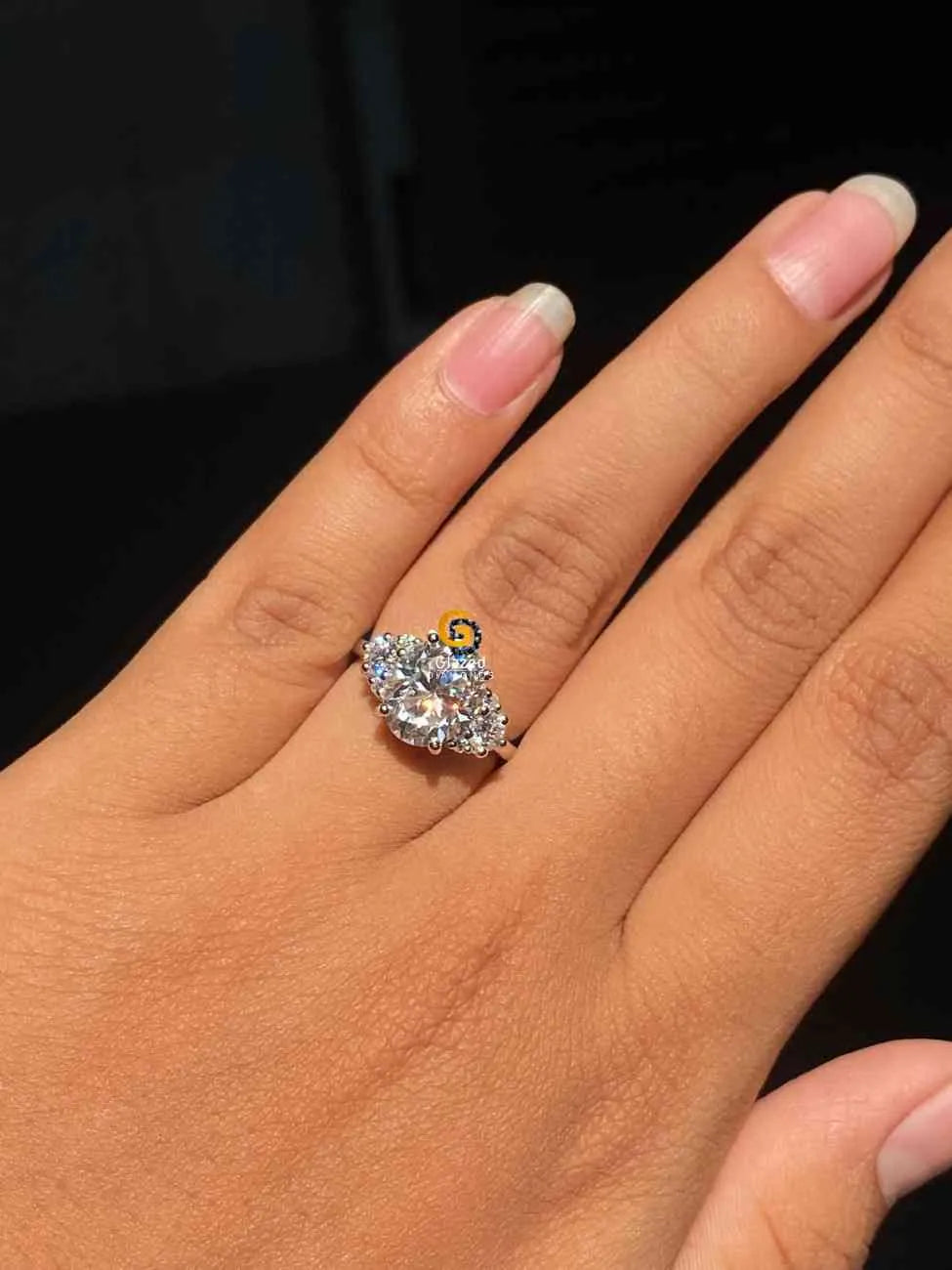 3 CT Oval Cut Moissanite Ring