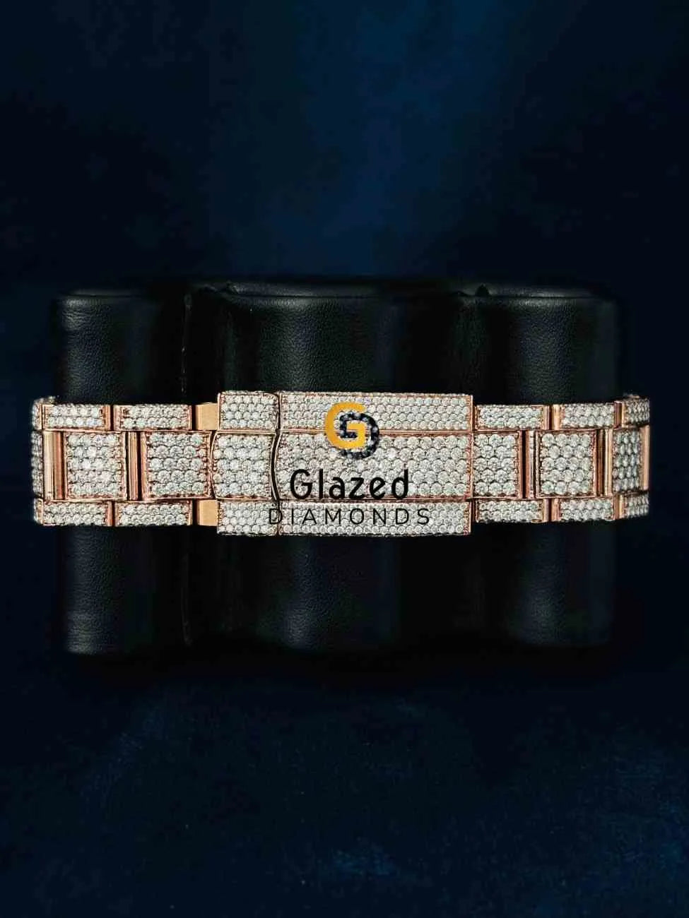 41 MM Blue Dial Baguette Bar Sky Dweller Moissanite Watch For Men