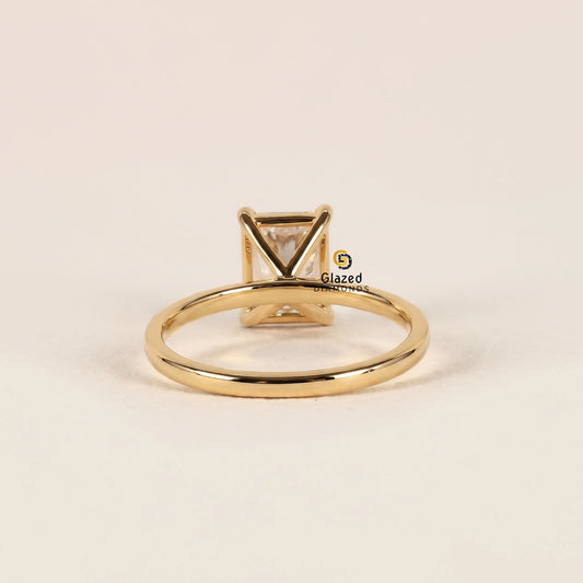4CT Radiant Lab Diamond Wedding Ring