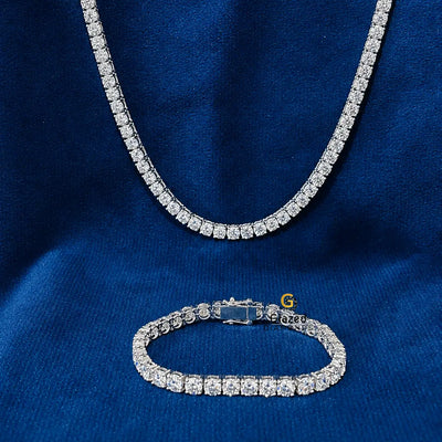 5MM Tennis Chain and Bracelet For Unisex