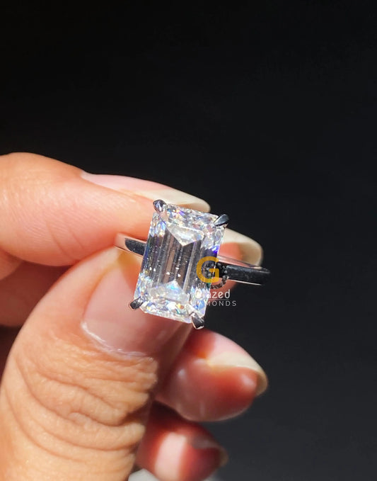 5 CT Emerald Cut Ring 2