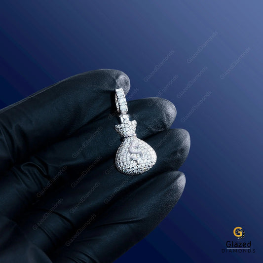 5 Ct Round Brilliant Cut Colorless Moissanite Pendant