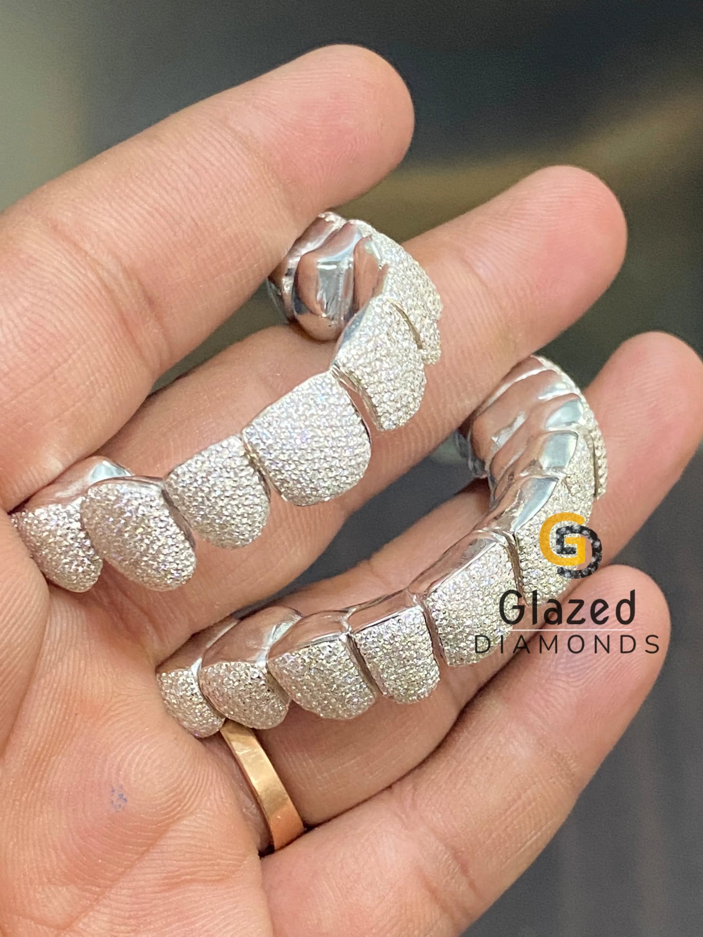 Full Iced Out Custom Perm Cut Moissanite Grillz