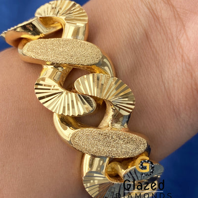 925 Silver Dust Cuban Link Bracelet