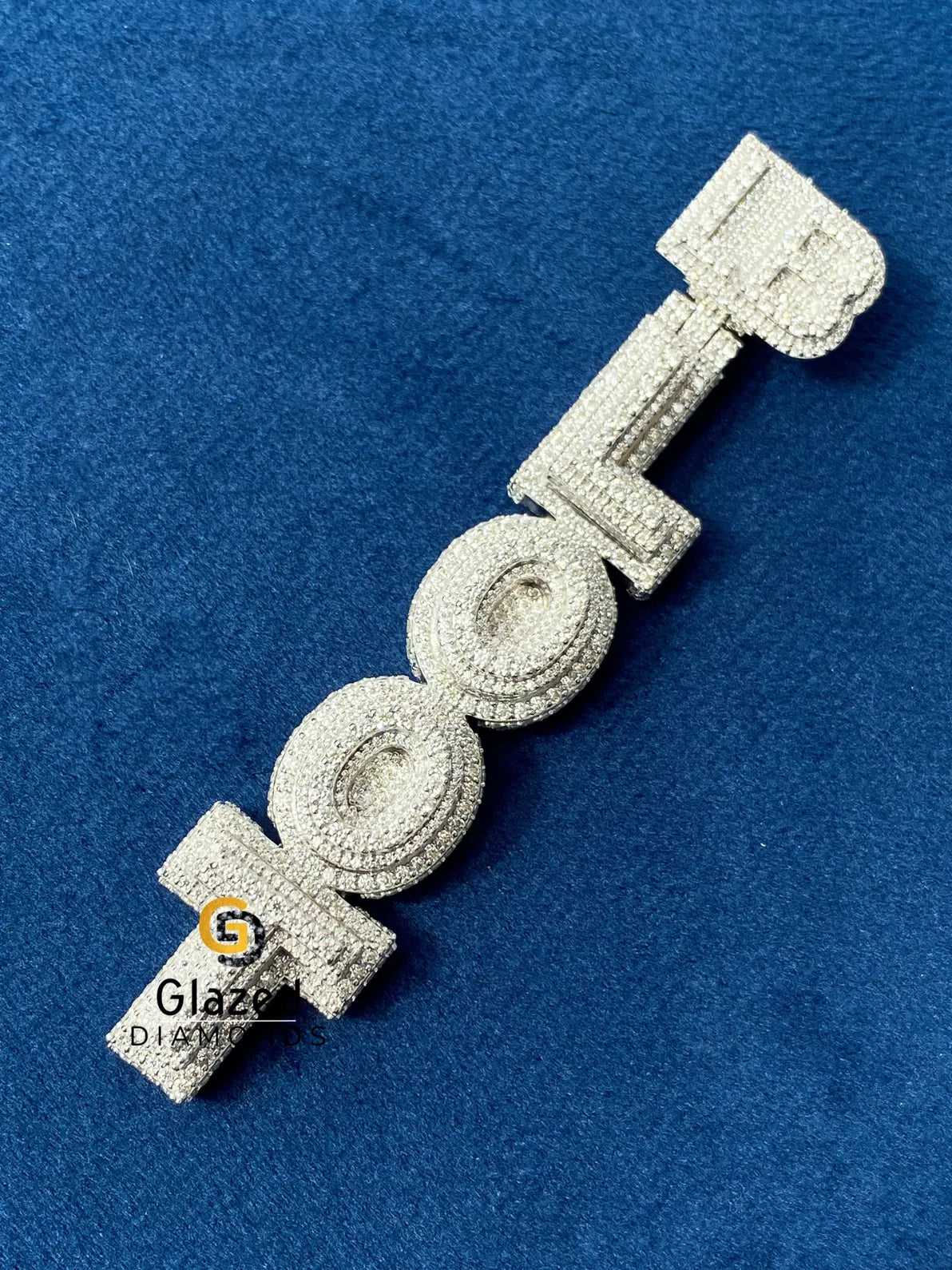 925 Silver Fully Iced Out Round Moissanite Hip Hop Pendant