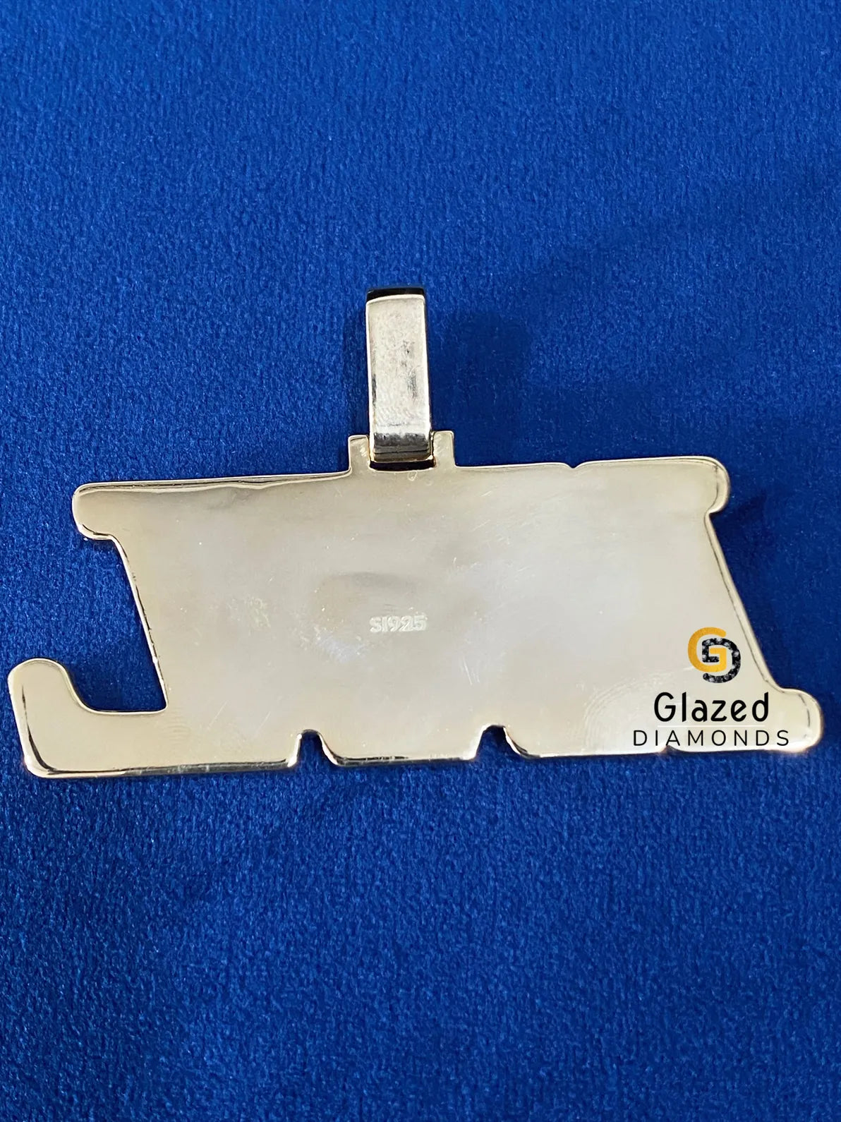 925 Silver Hip Hop Round Moissanite Diamond Studded Pendant