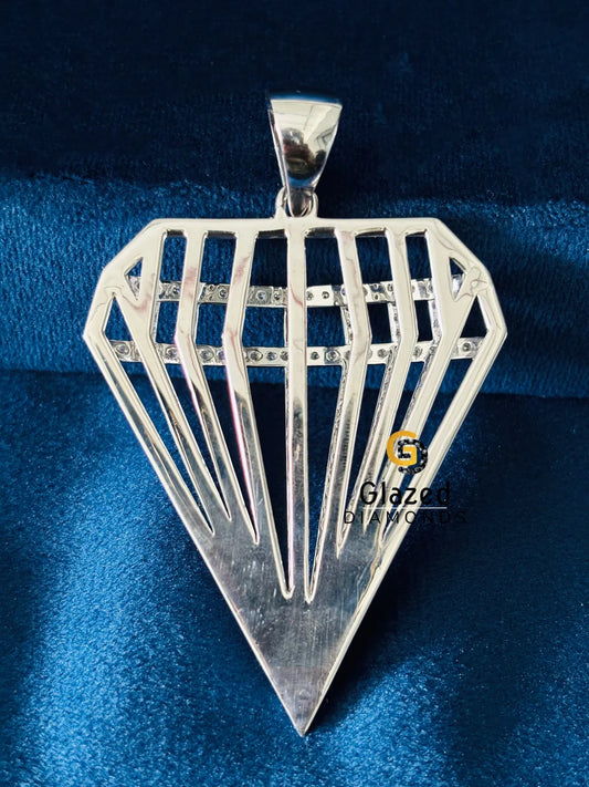 925 Silver Hip Hop Round Moissanite Pendant For Men