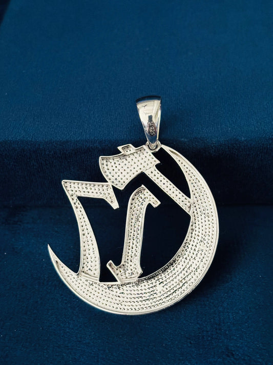 925 Silver Moissanite Hip Hop Bust Down Pendant
