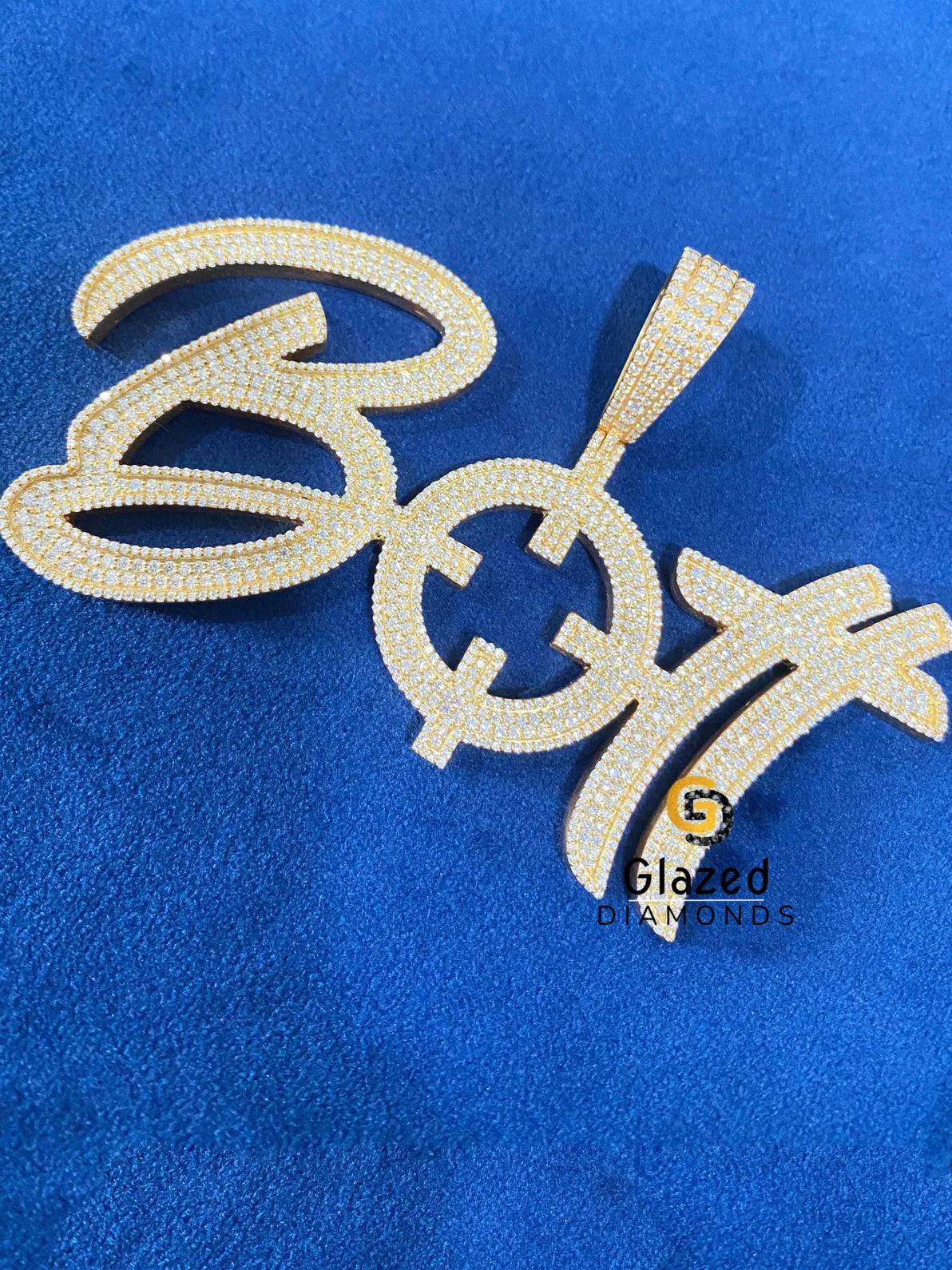 925 Silver Round Moissanite Fully Iced Out Pendant