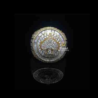 Ace of Space Moissanite Ring