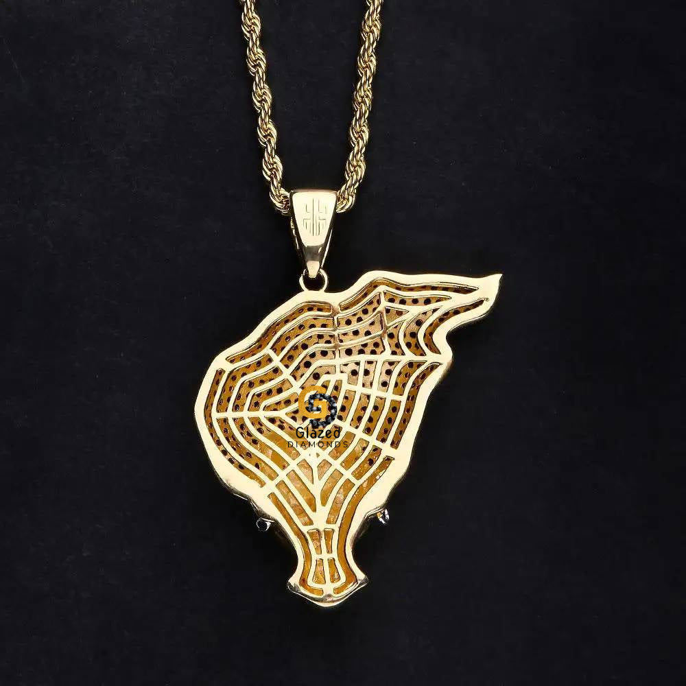 Afro Samurai Mens Moissanite Hip Hop Pendant