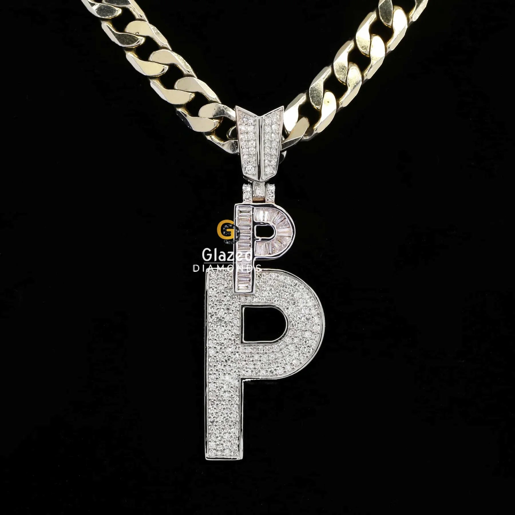 Alphabet Letter Diamond Pendant