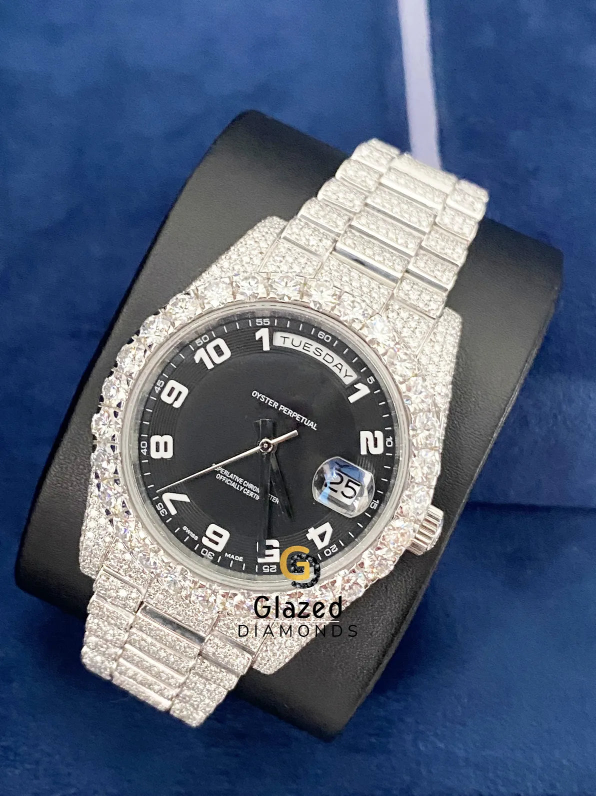 Arabic Dial VVs Moissanite Diamond Studded Hip Hop Watch