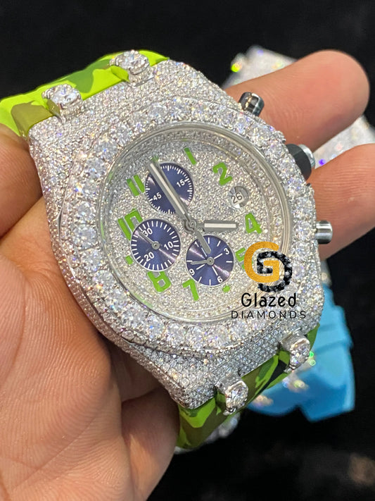 Army Neon Green VVS Moissanite Watch