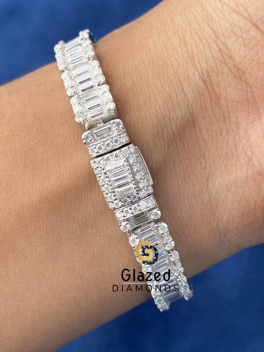 Baguette Cut Tennis Moissanite Bracelet