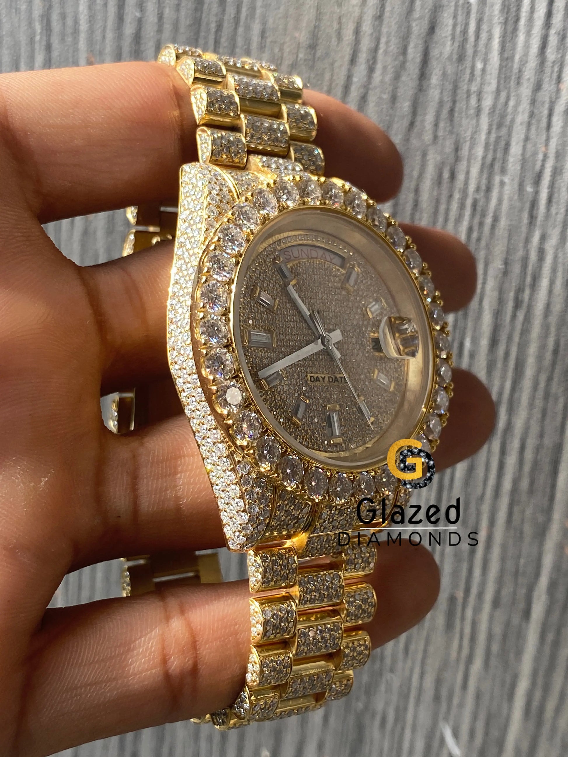 Baguette Diamnd Bar Hip Hop Watches