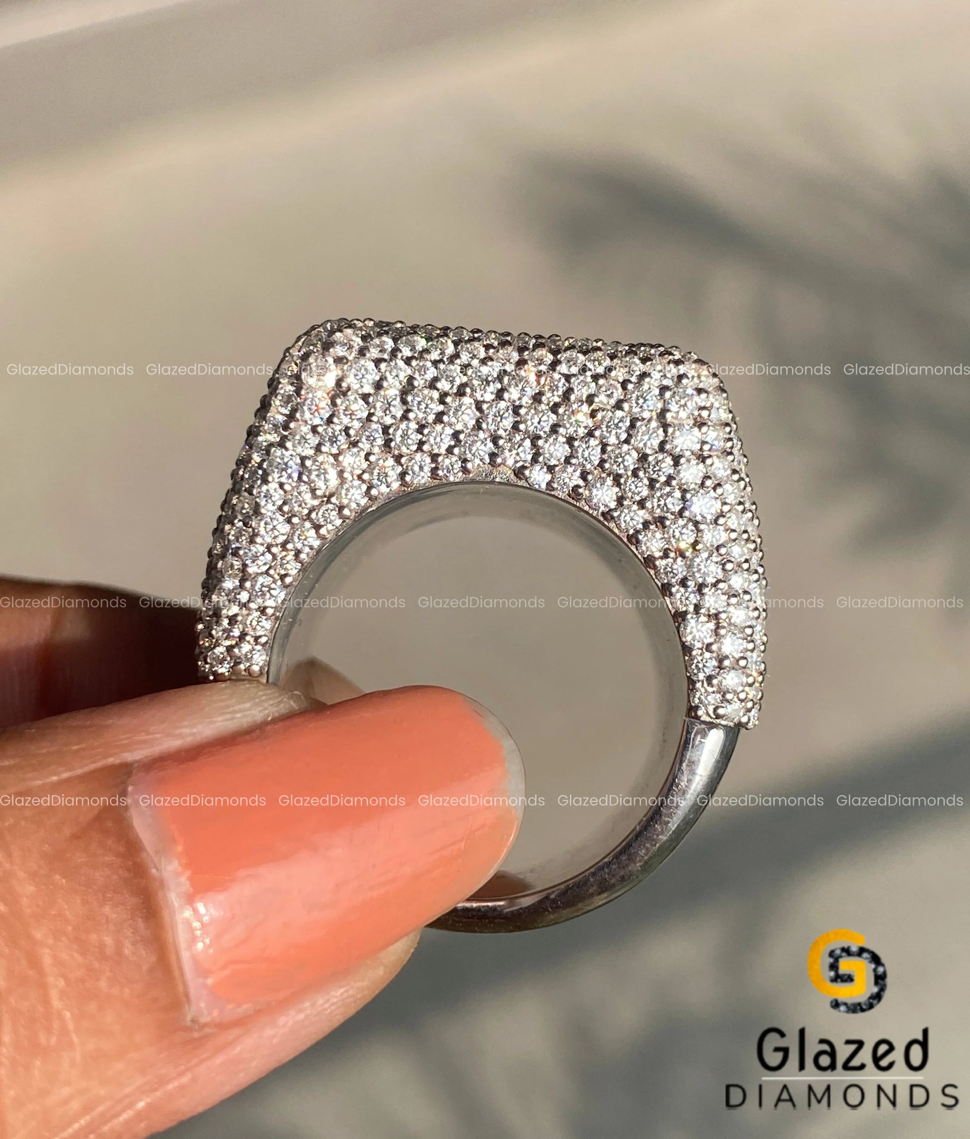 Baguette Moissanite Diamond Solid Ring