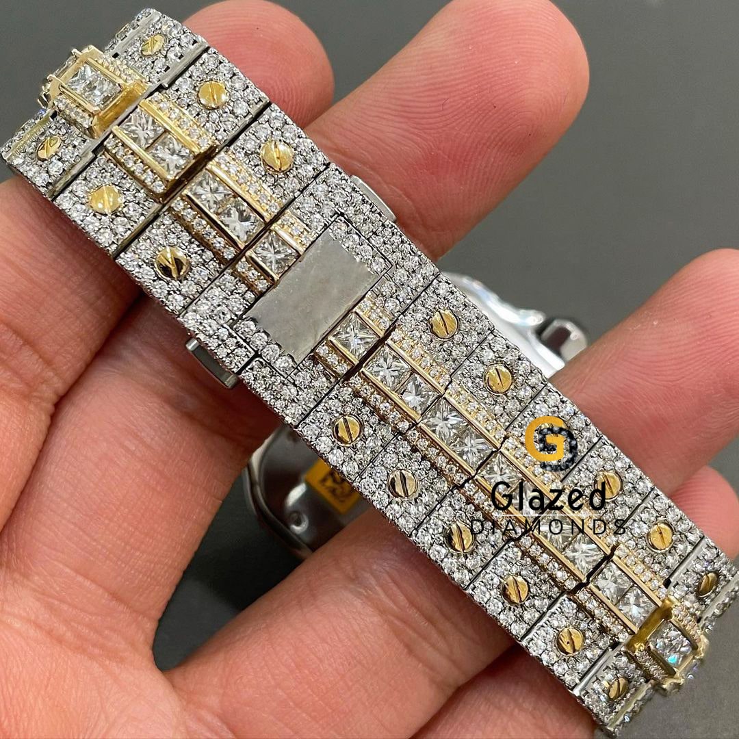 Baguette_ Princess Bezel Dial Moissanite Iced Out Watch