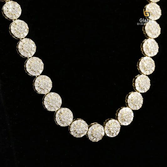 Baguette and Round Diamond Tennis Chain
