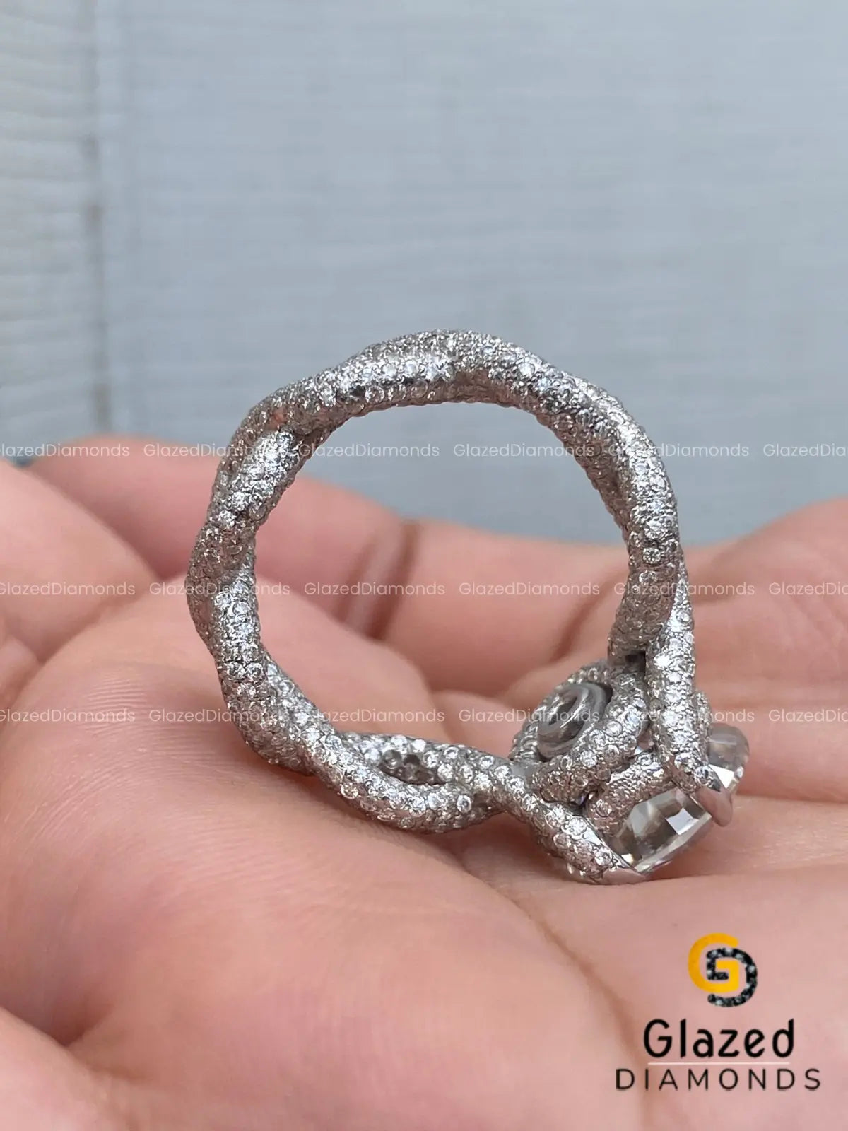 Big Round Diamond Hip Hop Ring