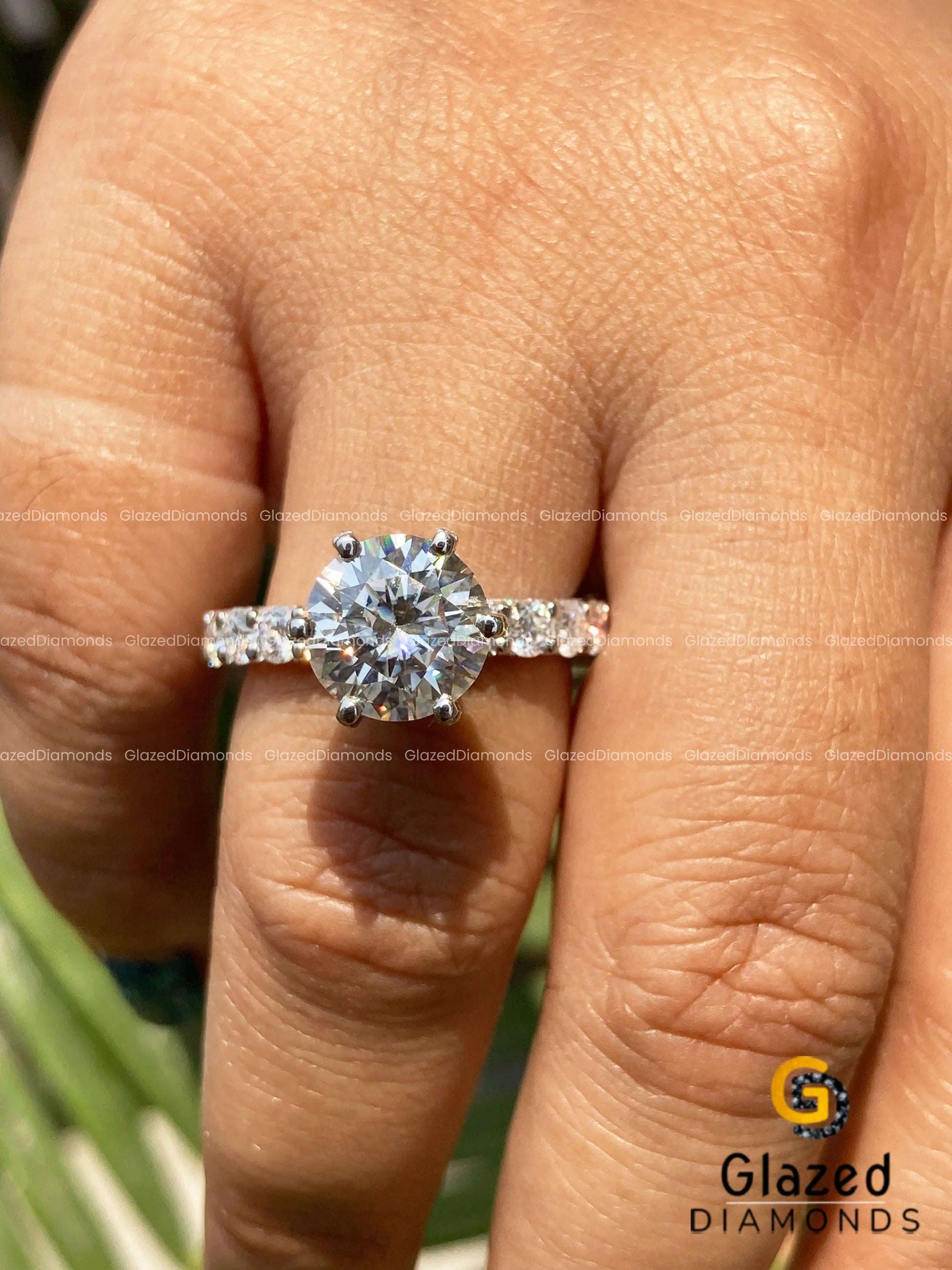 Big Round Diamond Wedding Ring