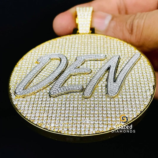 Big Round Iced Out Pendant