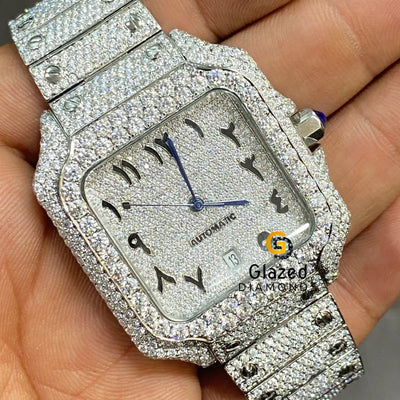 Black_Arabic_Numerial_Moissanite_Diamond_Watch 2