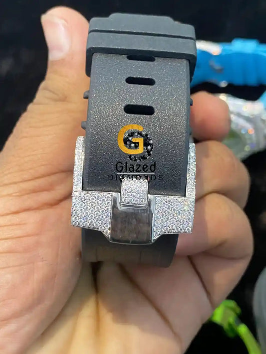 Black Belt Moissaanite Watch