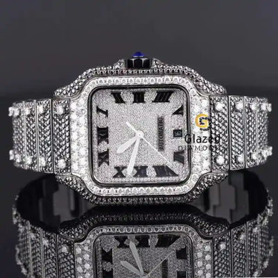 Black Moissanite Iced Out Watch
