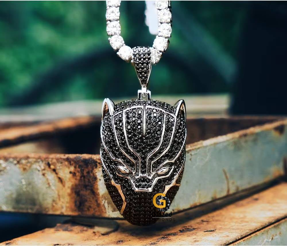 Black Panther Moissanite Hip Hop Pendant