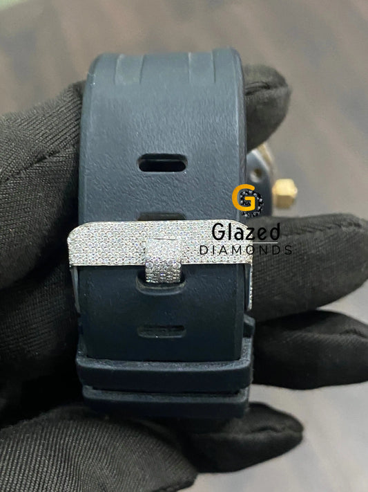 Black Strap Mens Hip Hop Watch