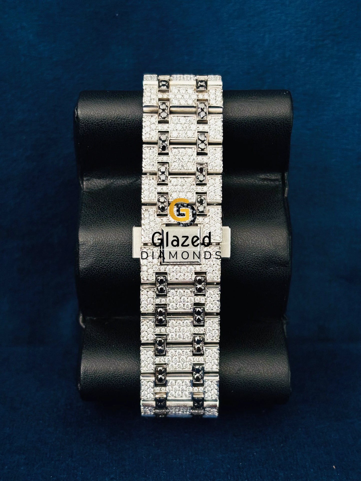 Black_ White Moissanite Hip Hop Watch For Men