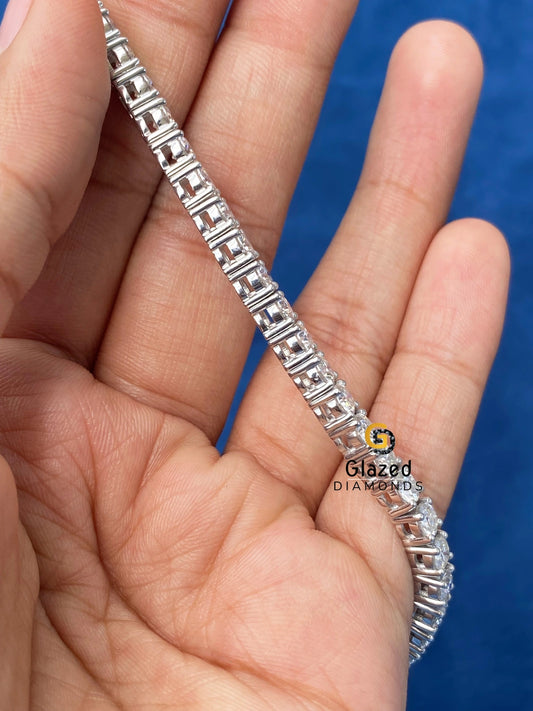 Bust Down 3MM Round Moissanite Hip Hop Bracelet